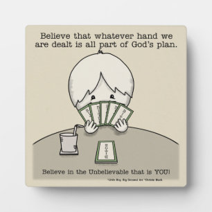 The Hand We're Dealt Plaque