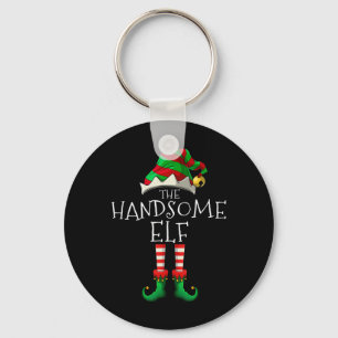 The Handsome Elf Christmas Family Matching Xmas Gr Key Ring