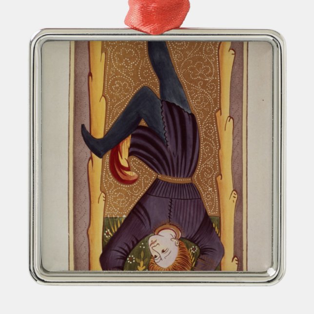 The Hanged Man, tarot card, French Metal Tree Decoration (Front)
