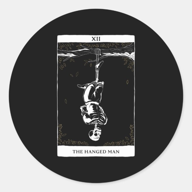 The Hanged Man - Tarot Card Gift Classic Round Sticker (Front)