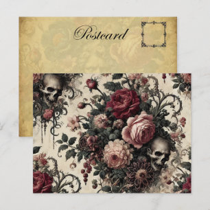 The Hanging Gardens of the Arcane – Gothic Floral  Holiday Postcard