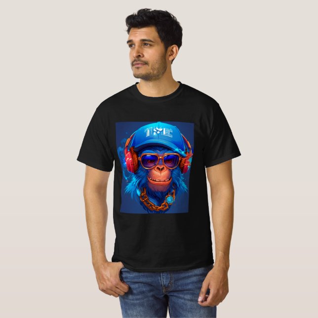The Hangout with Cool Monkey and headphone, goggle T-Shirt (Front Full)