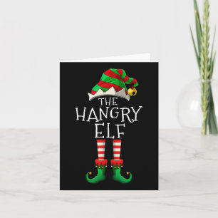 The Hangry Elf Family Matching Fun Christmas Costu Card