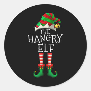 The Hangry Elf Family Matching Fun Christmas Costu Classic Round Sticker