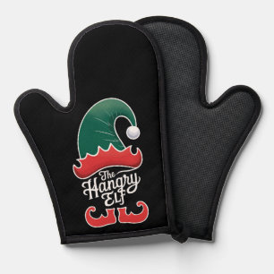 The Hangry Elf Family Matching Group Christmas  Oven Mitt