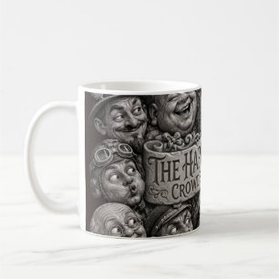 The Happiest Herd Crowded & Content Carved Faces P Coffee Mug