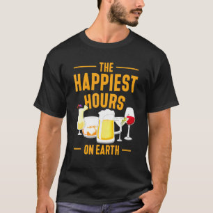 The happiest hours on earth retro for cocktail T-Shirt