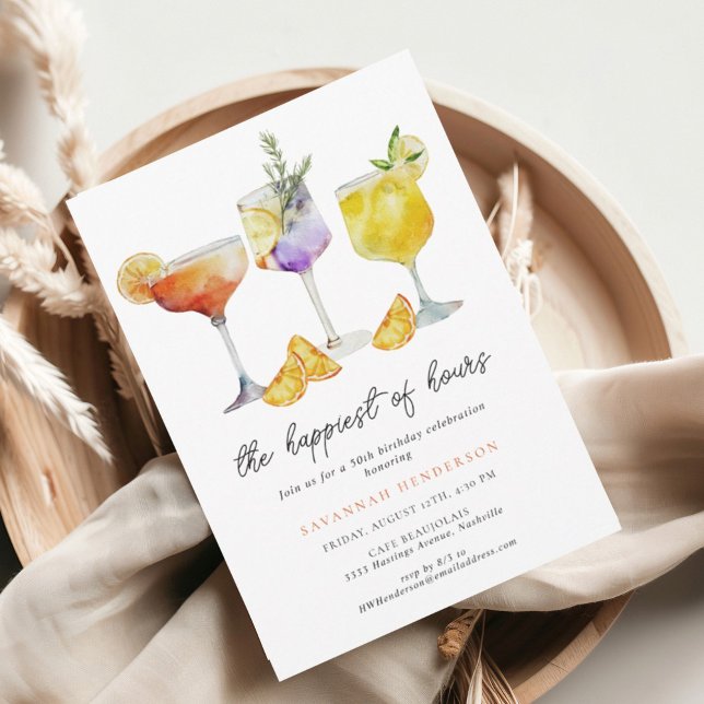The Happiest Of Hours 50th Birthday Party  Invitation (Creator Uploaded)