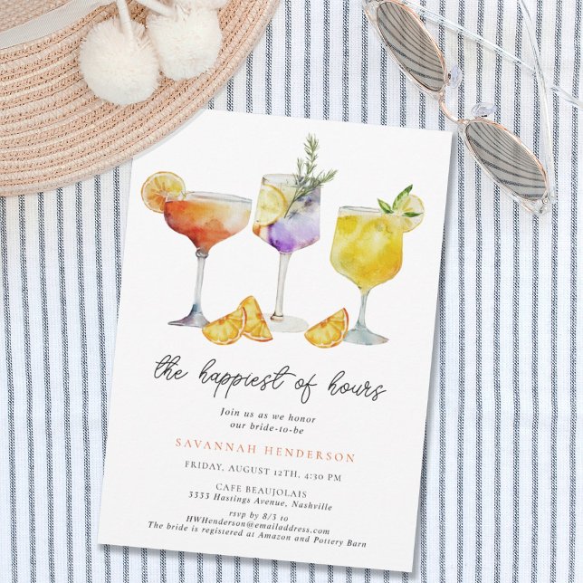 The Happiest Of Hours Bridal Shower Invitation (Creator Uploaded)