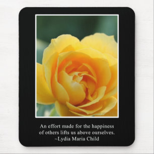 The happiness of others lifts us above ourselves mouse pad