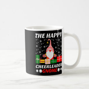 The Happy Cheerleader Gnome Candy Cane Cheerleadin Coffee Mug