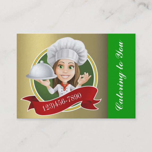The Happy Chef / Caterer / Bakery - SRF Business Card (Front)