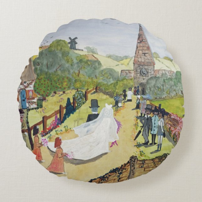 The Happy Couple Round Cushion (Front)