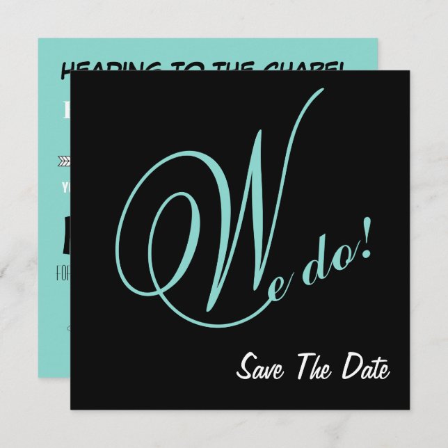 The Happy Couple We Do Save the Date Announcements (Front/Back)