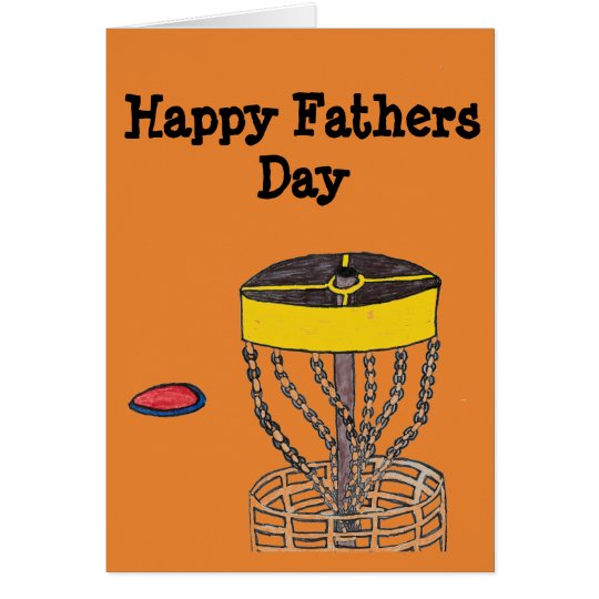 The Happy Fathers day disc golf greeting card