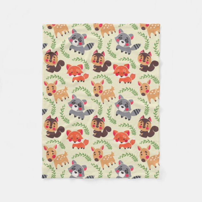 The Happy Forest Friend Fleece Blanket (Front)