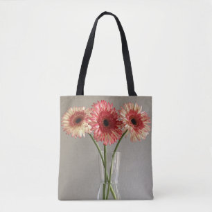 The Happy Gerbera Pink Flower Photo Tote Bag