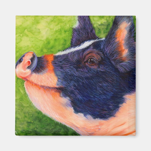 The Happy Hog - Pig Magnet (Front)