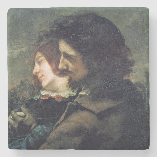 The Happy Lovers, 1844 Stone Coaster (Front)
