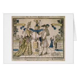 The Happy Marriage (stencil coloured woodcut)