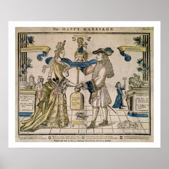 The Happy Marriage (stencil coloured woodcut) Poster (Front)