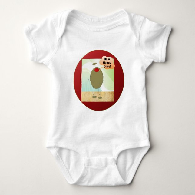 The Happy Olive Baby Bodysuit (Front)