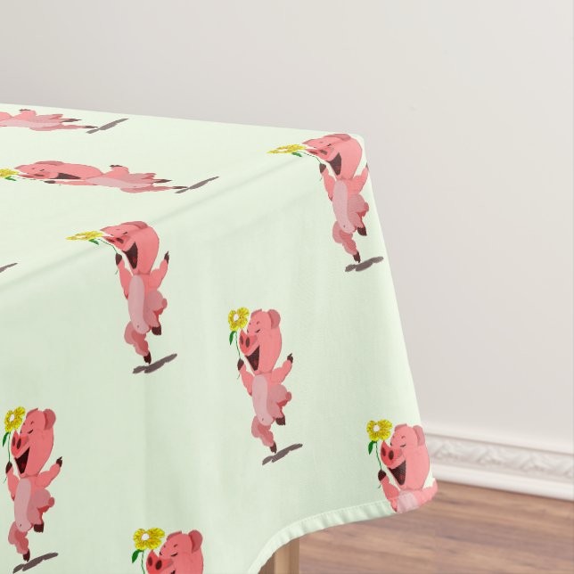 The Happy Piggy Tablecloth (In Situ)