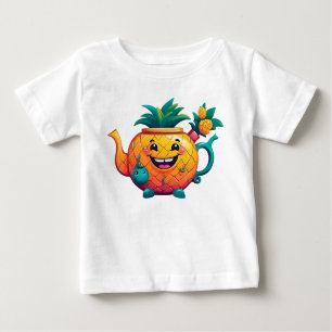 The Happy & Prosperous Pineapple Teapot Baby T-Shirt