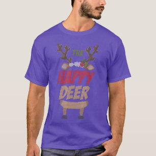 The Happy Reindeer Family Matching Group Ugly Chri T-Shirt