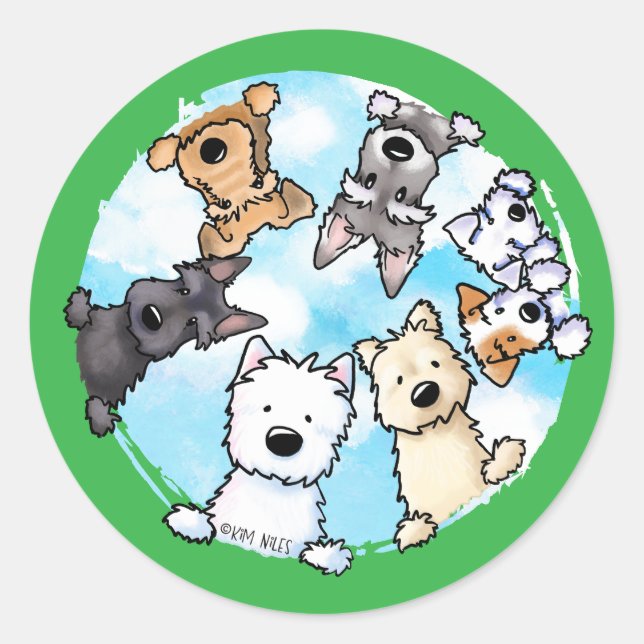 The Happy Side Classic Round Sticker (Front)