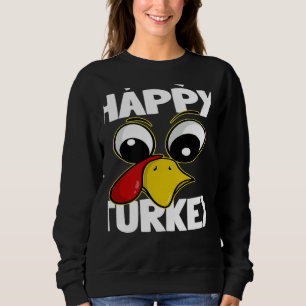 The Happy Turkey Family Group Matching Thanksgivin Sweatshirt