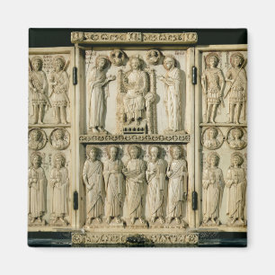The Harbaville Triptych depicting Christ Enthroned Magnet