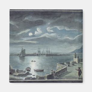 The Harbour and the Cobb, Lyme Regis by Moonlight Magnet
