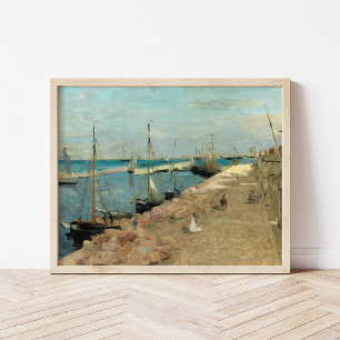 The Harbour at Cherbourg Berthe Morisot Poster
