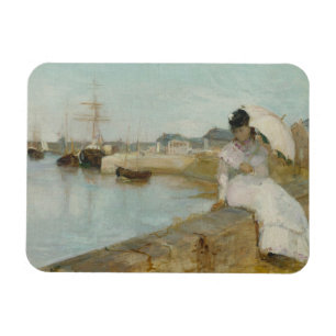The Harbour at Lorient, 1869 (oil on canvas) Magnet