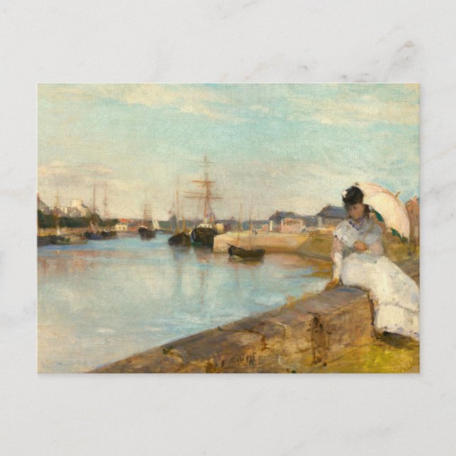 The Harbour at Lorient by Berthe Morisot Postcard (Front)