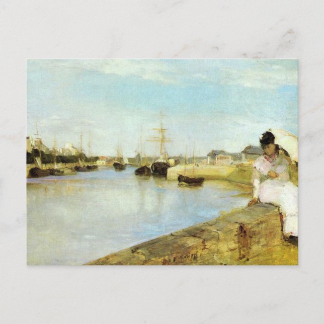 The Harbour at Lorient by Berthe Morisot Postcard (Front)