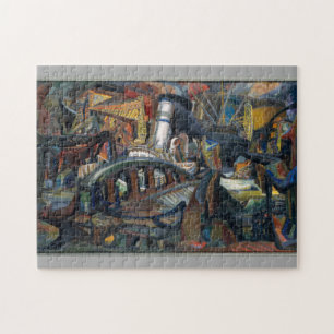 The Harbour ca. 1943 Josef Presser Fine Art Jigsaw Puzzle