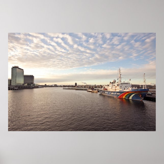 The harbour from Amsterdam in the Netherlands Poster (Front)