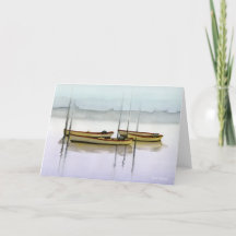 The Harbour Note Cards Ship boat seascape water