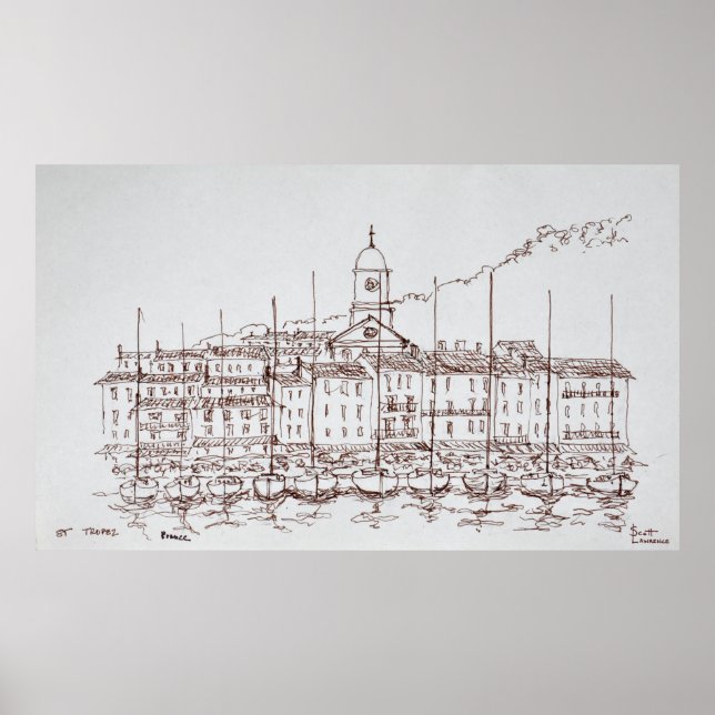 The Harbour, Saint-Tropez | French Riviera, France Poster (Front)