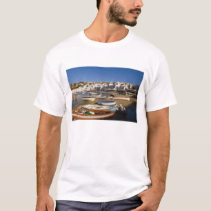 The harbour town with colourful fishing boats T-Shirt