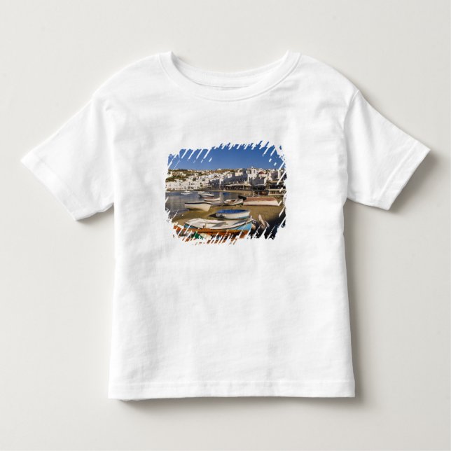 The harbour town with colourful fishing boats toddler T-Shirt (Front)