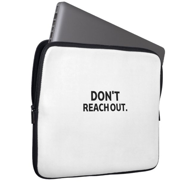 The Hardware Buffer | Don't Reach Out Padded Laptop Sleeve (Front Right)