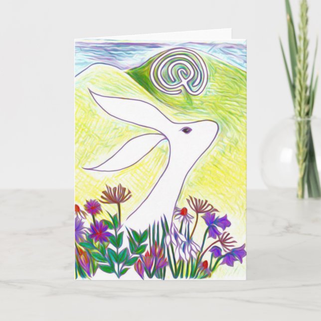 The hare and the Labyrinth Holiday Card (Front)