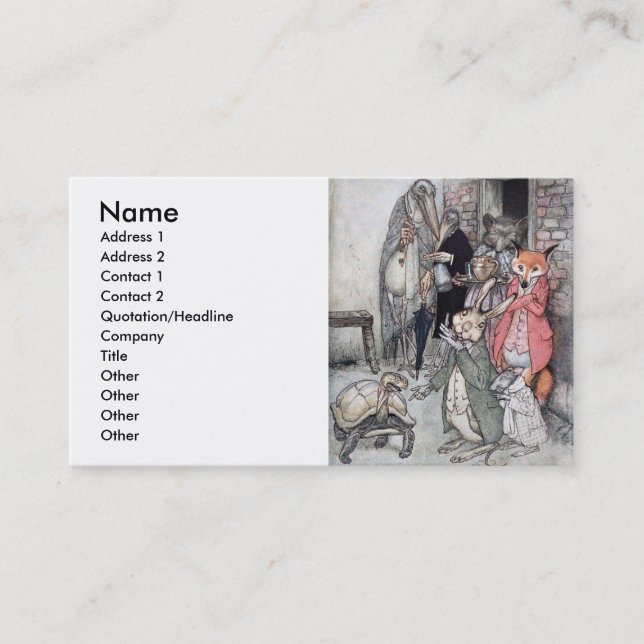 The Hare and the Tortoise Business Card (Front)