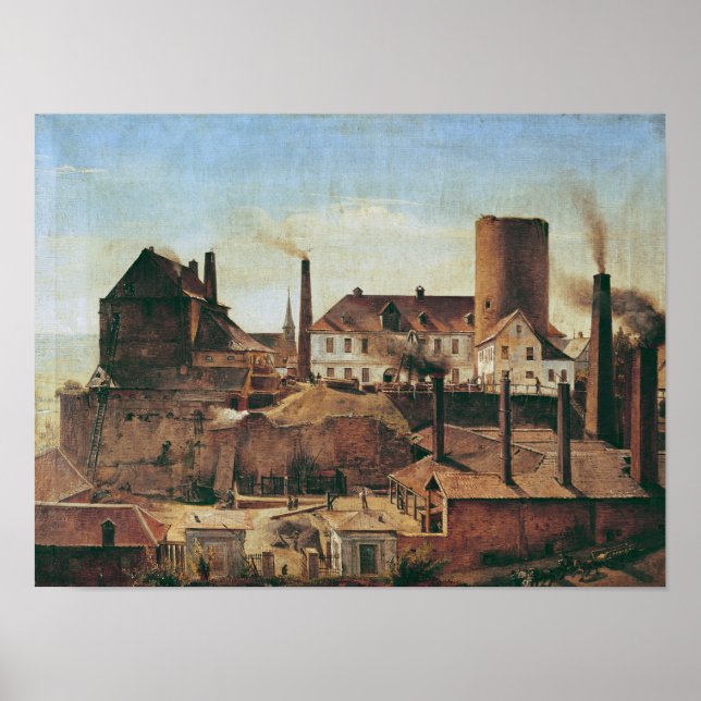 The Harkort Factory at Burg Wetter, c.1834 Poster (Front)