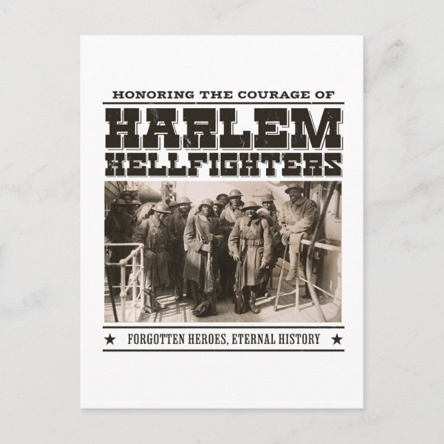 The Harlem Hellfighters - WW1 Tribute Postcard (Front)