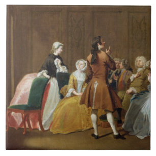 The Harlowe Family, from Samuel Richardson's 'Clar Ceramic Tile
