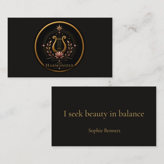 The Harmonizer Libra  Personalised Archetype Business Card (Front/Back)